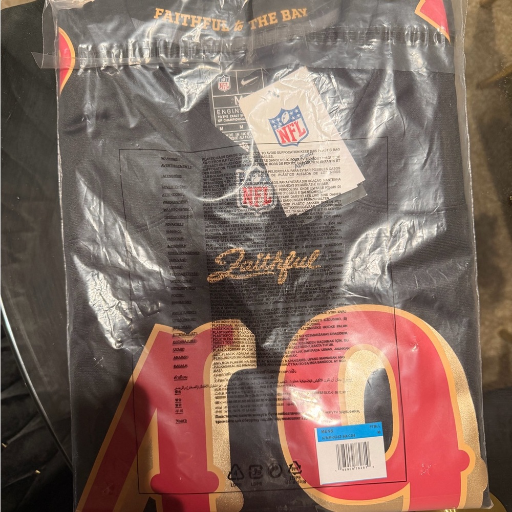 Nike Black and Red 49ers Jersey